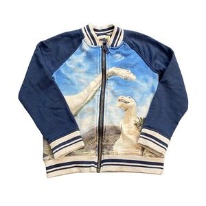 Genuine Kids French Terry Dinosaur Scene Bomber Jacket